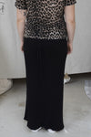 BASERANGE France organic cotton tie skirt BAS-SKBR-RIB-000-HEI black